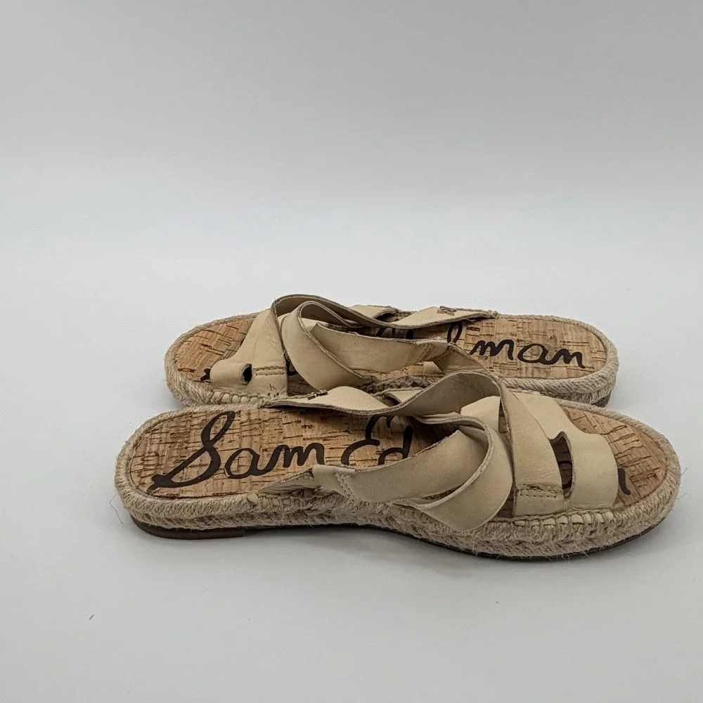 Sam Edelman Averie SANDALS Women Size 6M Leather Espadrille‎ Flat Sandals